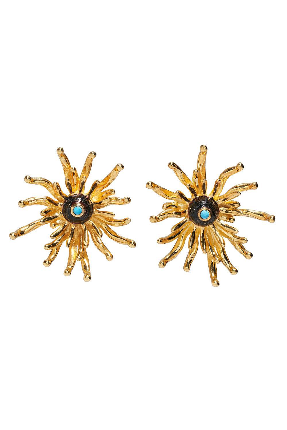 Cactus Flower Stud Earrings-YELLOW-JEWELRYBOUTIQUEEARRING-LIZZIE FORTUNATO