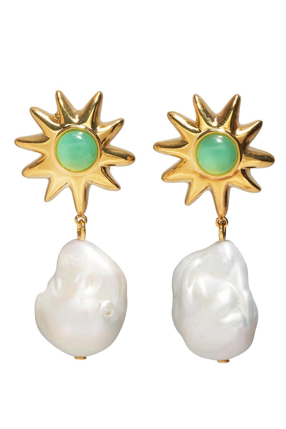 Helios Drop Earrings-WHITE-JEWELRYBOUTIQUEEARRING-LIZZIE FORTUNATO