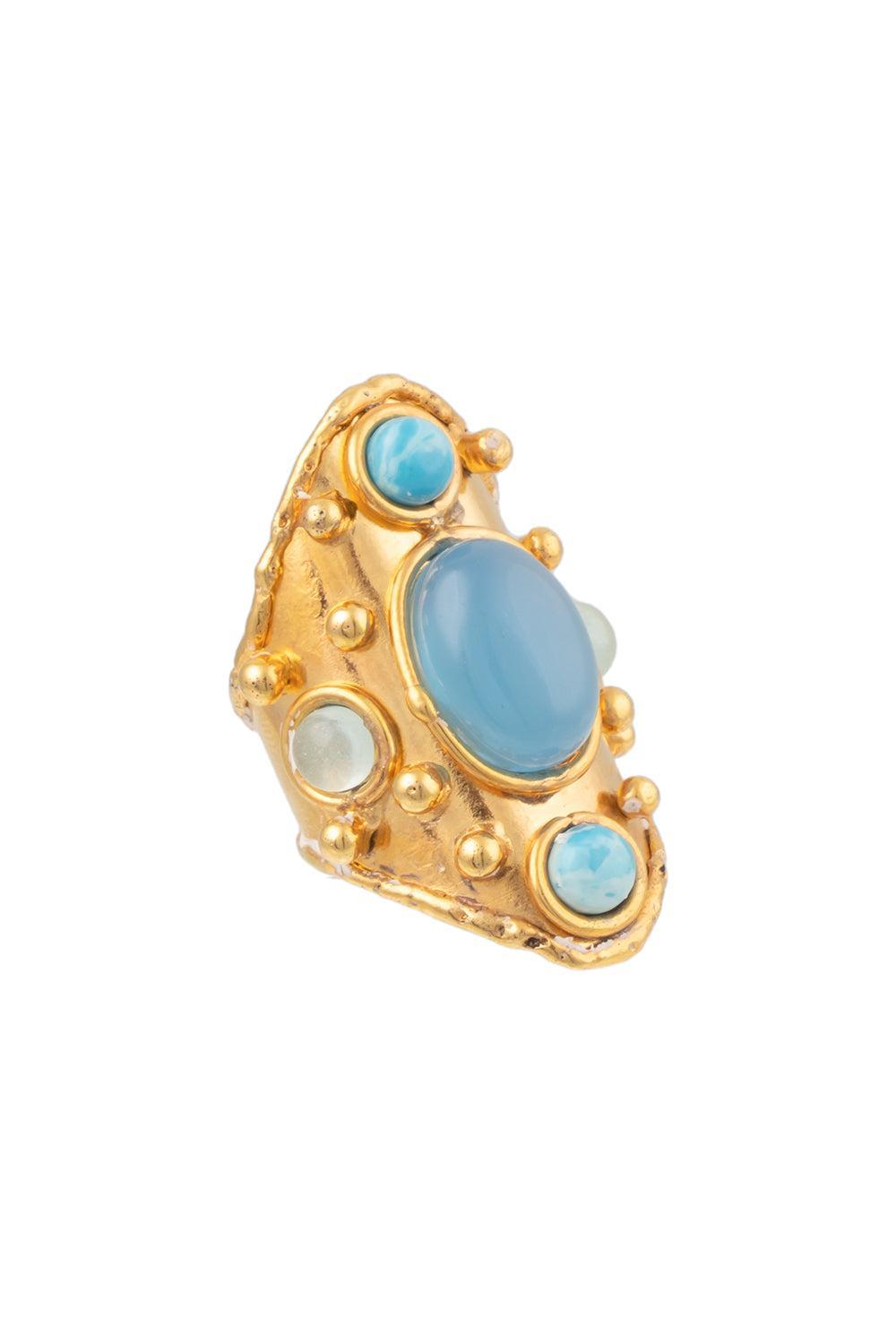 Larimar Little Byzance Ring-LARIMAR-8-JEWELRYBOUTIQUERING-SYLVIA TOLEDANO