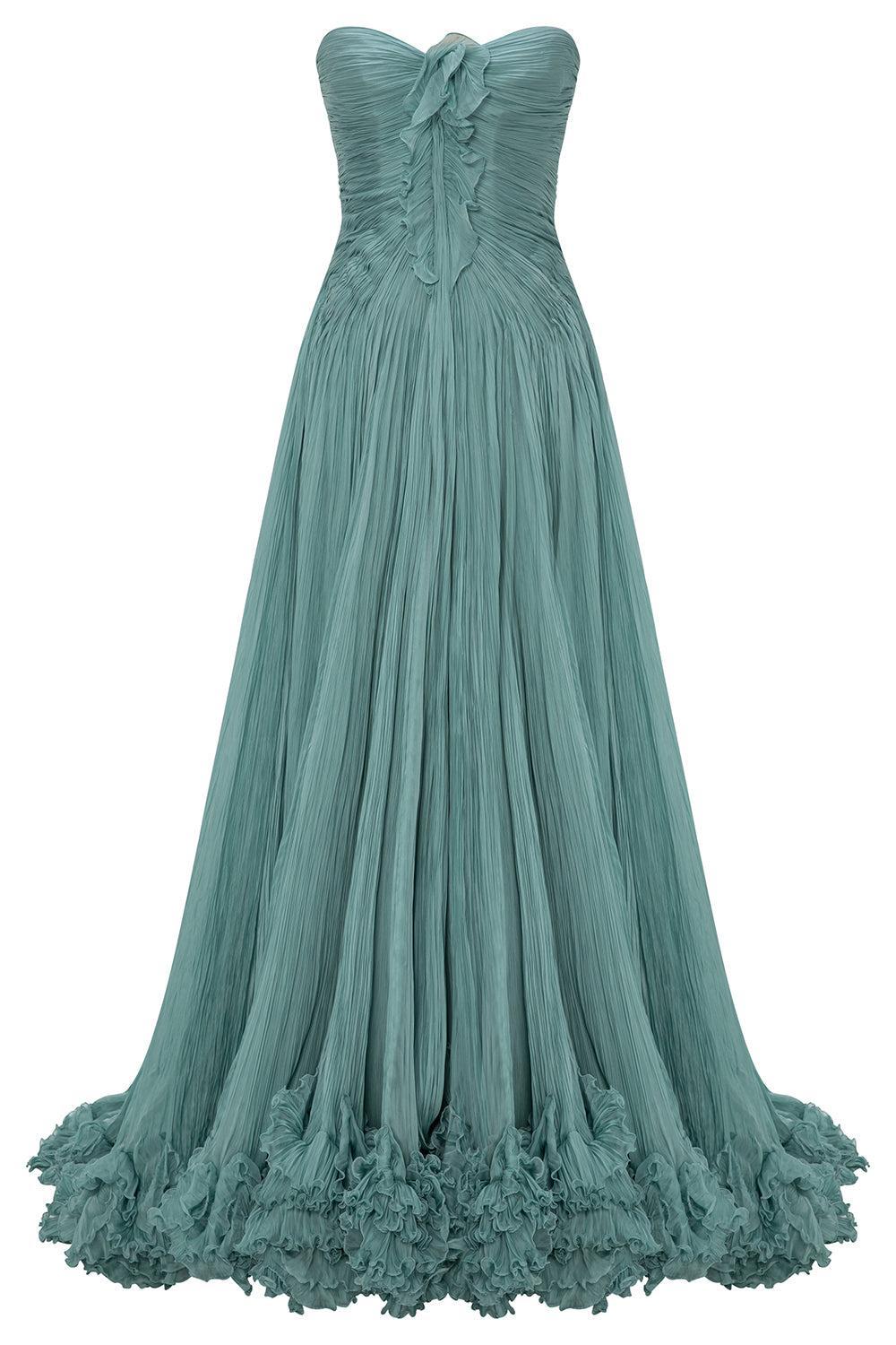 Strapless Gown-GREEN-34-CLOTHINGDRESSGOWN-MARMAR HALIM