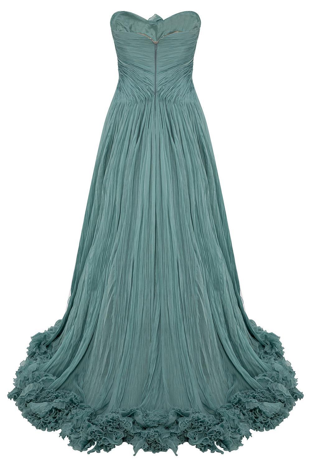 Strapless Gown-GREEN-34-CLOTHINGDRESSGOWN-MARMAR HALIM