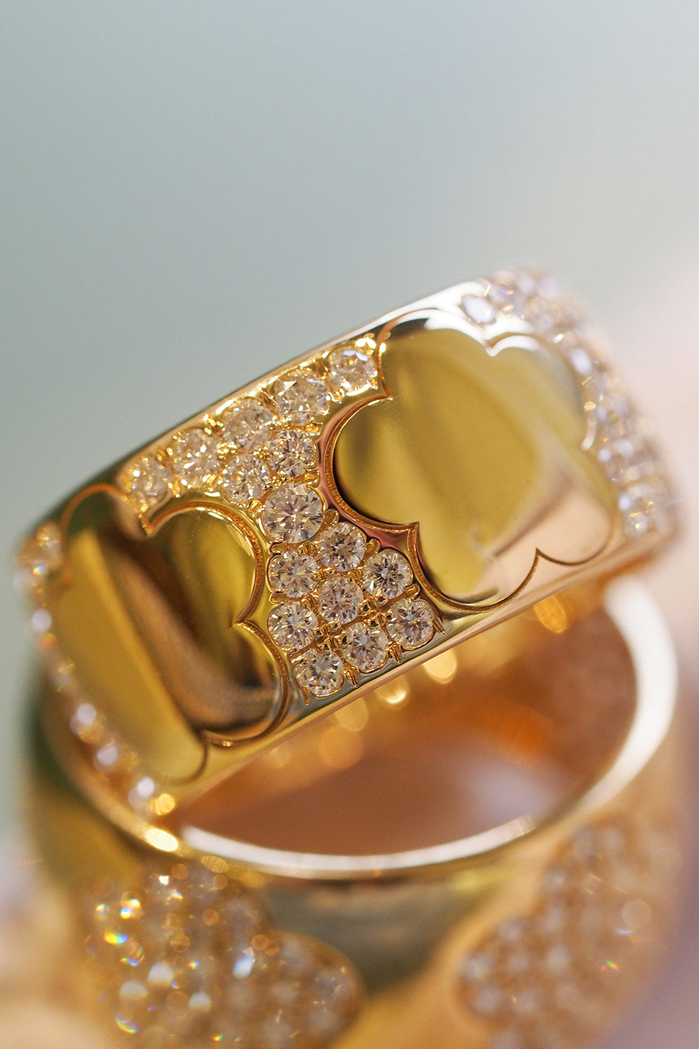 Diamond Ferris Wheel Cigar Band Ring