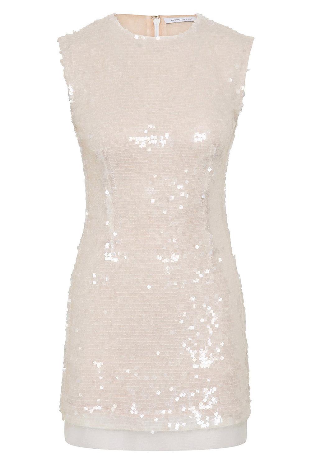 Kaia Mini Dress - Ivory-IVORY-2-CLOTHINGDRESSCOCKTAIL-RACHEL GILBERT