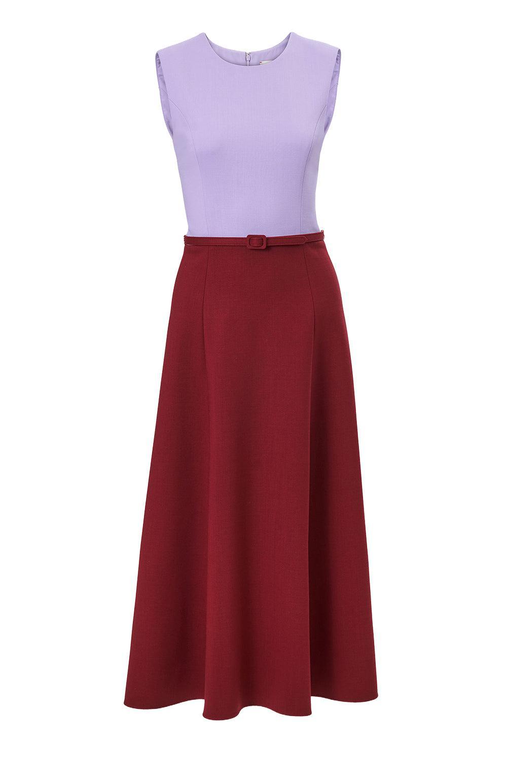 Sleeveless Crewneck A-Line Dress-MULTI-4-CLOTHINGDRESSCASUAL-CAROLINA HERRERA