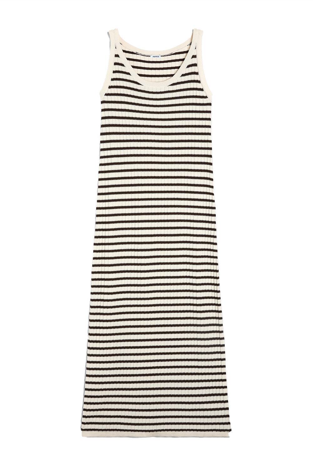 SLEEVELESS STRIPED LONG DRESS-MULTI-38-CLOTHINGDRESSCASUAL-ASPESI