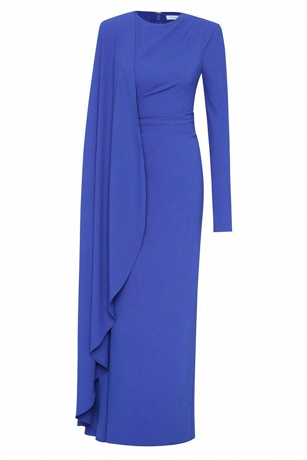 Dion Cape Gown-BLUE-4-CLOTHINGDRESSGOWN-RACHEL GILBERT