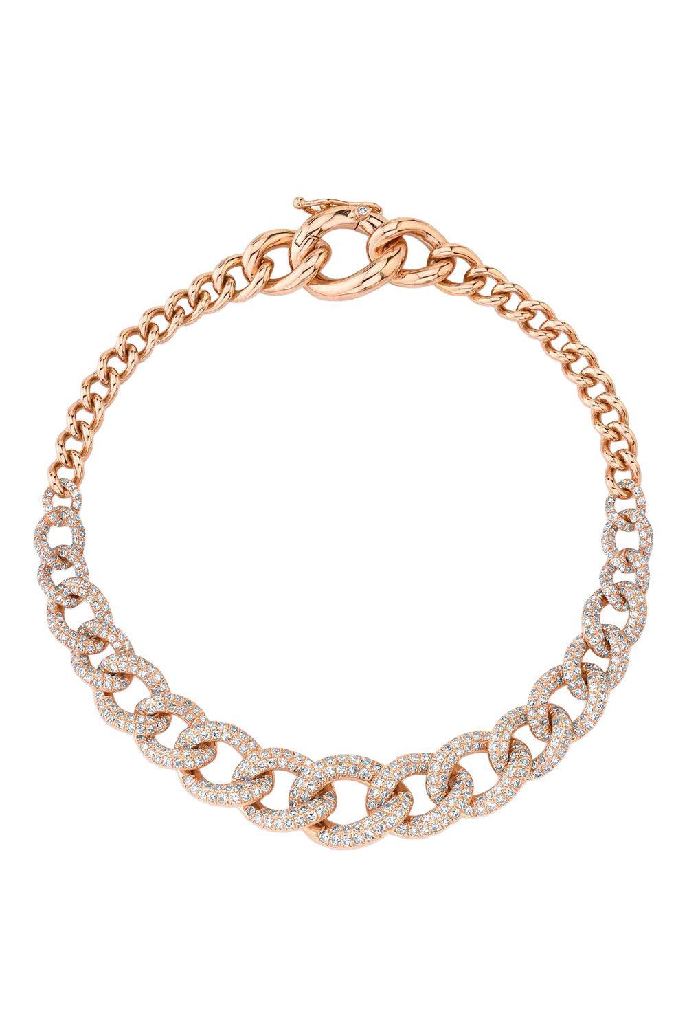 Diamond Gradual Link Bracelet-ROSE GOLD-6.5-JEWELRYFINE JEWELBRACELET O-SHAY JEWELRY