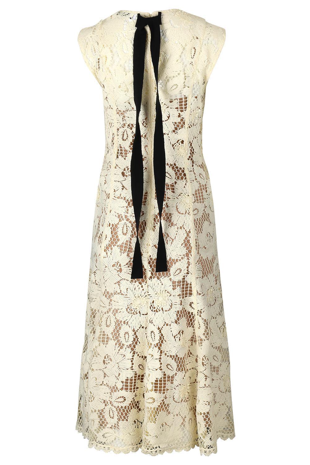 Sleeleless Tie Back Midi Dress-YELLOW-2-CLOTHINGDRESSCASUAL-SELF-PORTRAIT