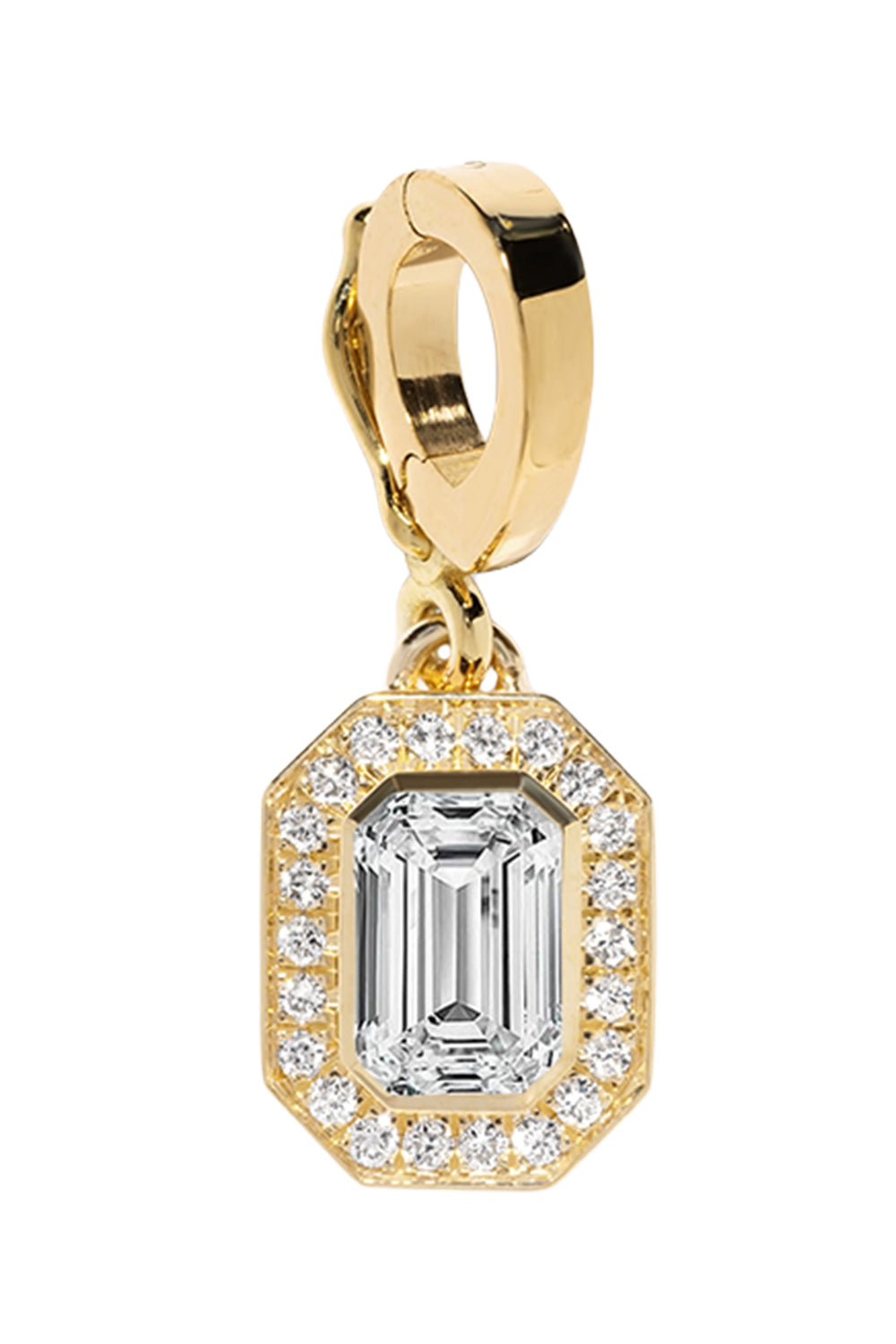 Diamond Emerald Cut Pendant