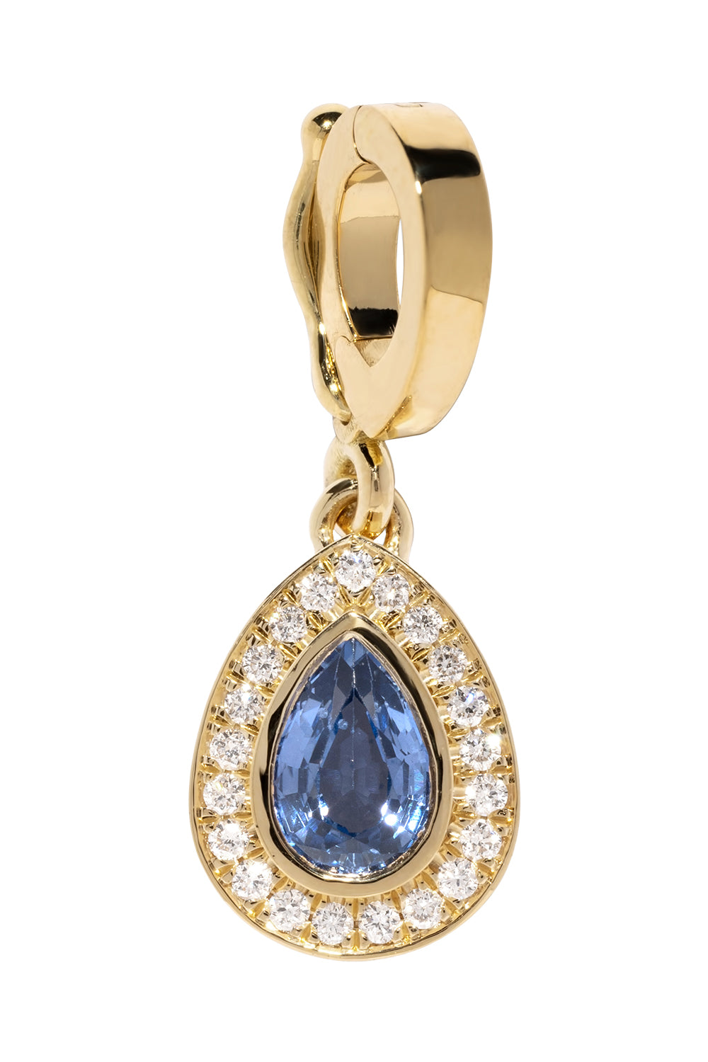 Sapphire Diamond Pear Pendant