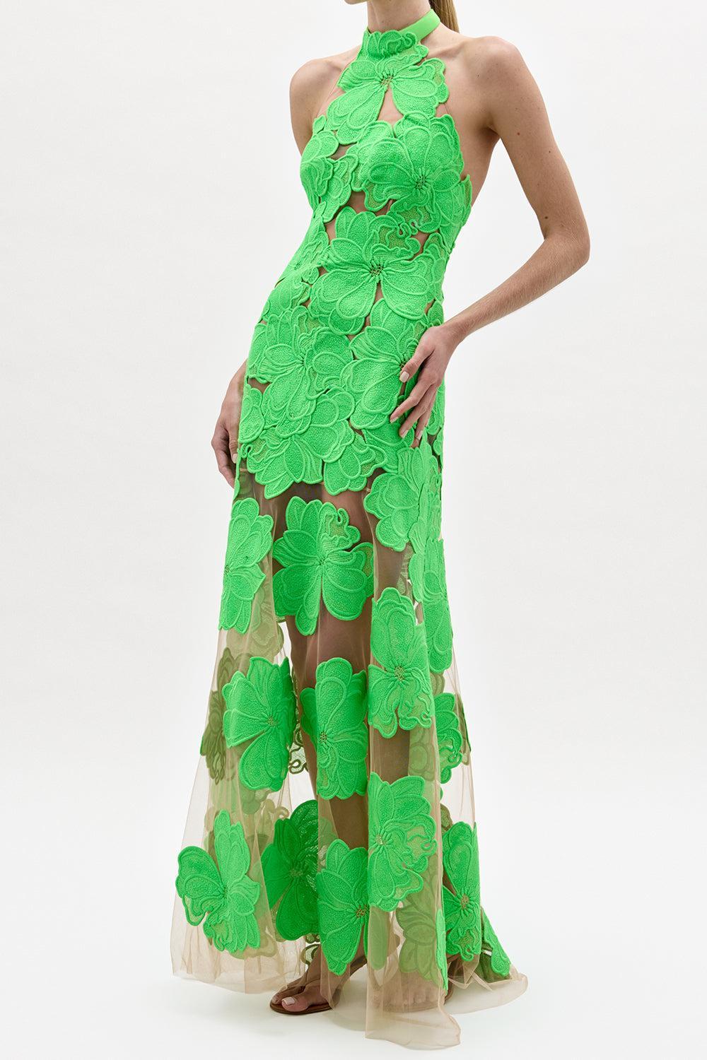 Mab Dress - Green-GREEN-S-CLOTHINGDRESSGOWN-SILVIA TCHERASSI