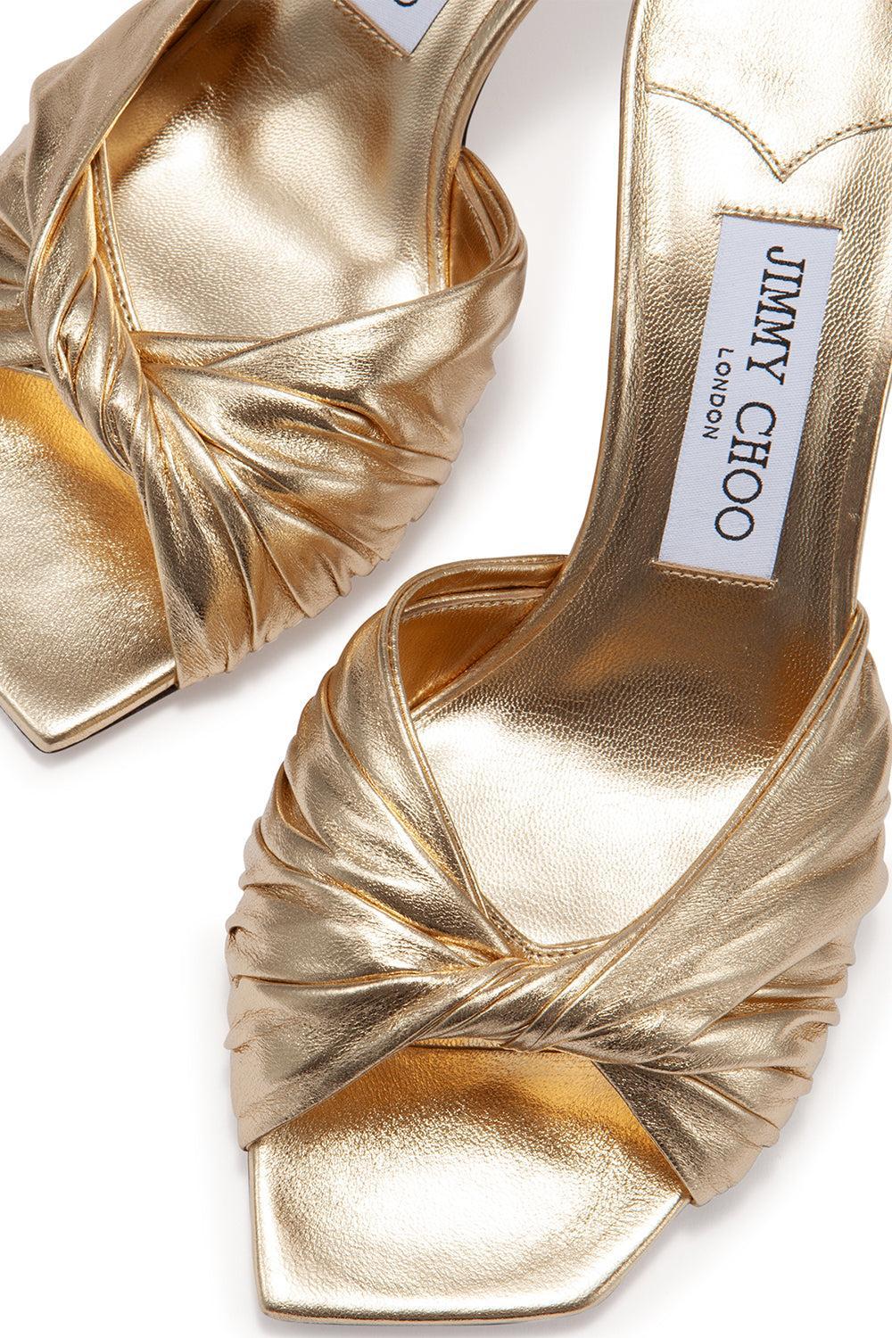 Skye Twist Mule 70-GOLD-36.5-SHOEMULE-JIMMY CHOO