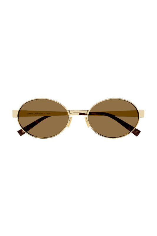 Oval Sunglasses-GOLD-ACCESSORIESUNGLASSES-SAINT LAURENT