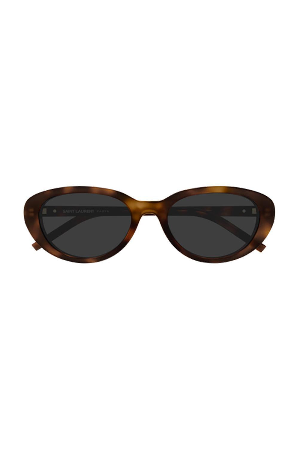 Cat Eye Oval Sunglasses-BROWN-ACCESSORIESUNGLASSES-SAINT LAURENT