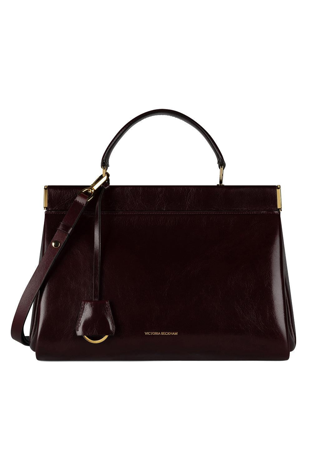 Sloane Frame Bag - Dark Burgundy-RED-HANDBAGTOP HANDLE-VICTORIA BECKHAM