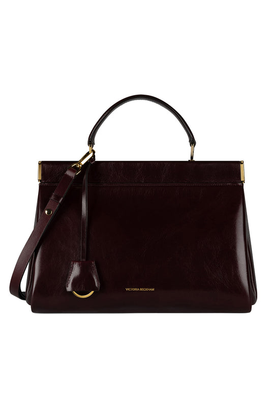 Sloane Frame Bag - Dark Burgundy-RED-HANDBAGTOP HANDLE-VICTORIA BECKHAM