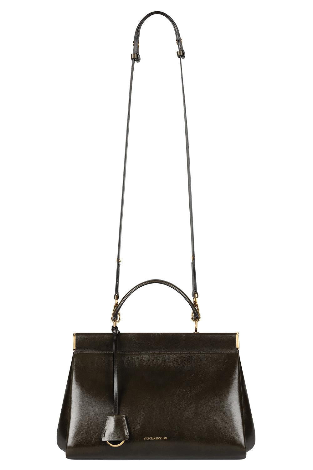 Sloane Frame Bag - Dark Olive-GREEN-HANDBAGTOP HANDLE-VICTORIA BECKHAM
