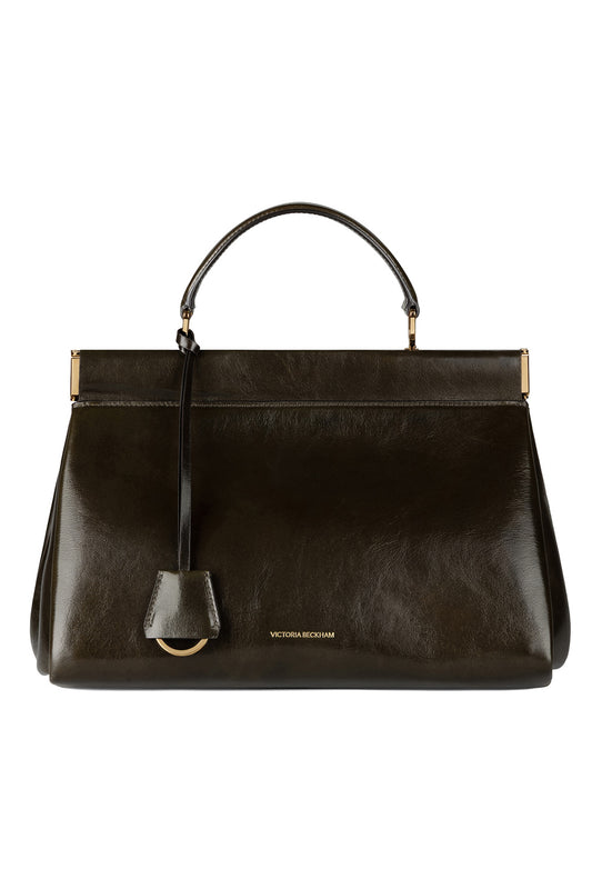 Sloane Frame Bag - Dark Olive-GREEN-HANDBAGTOP HANDLE-VICTORIA BECKHAM