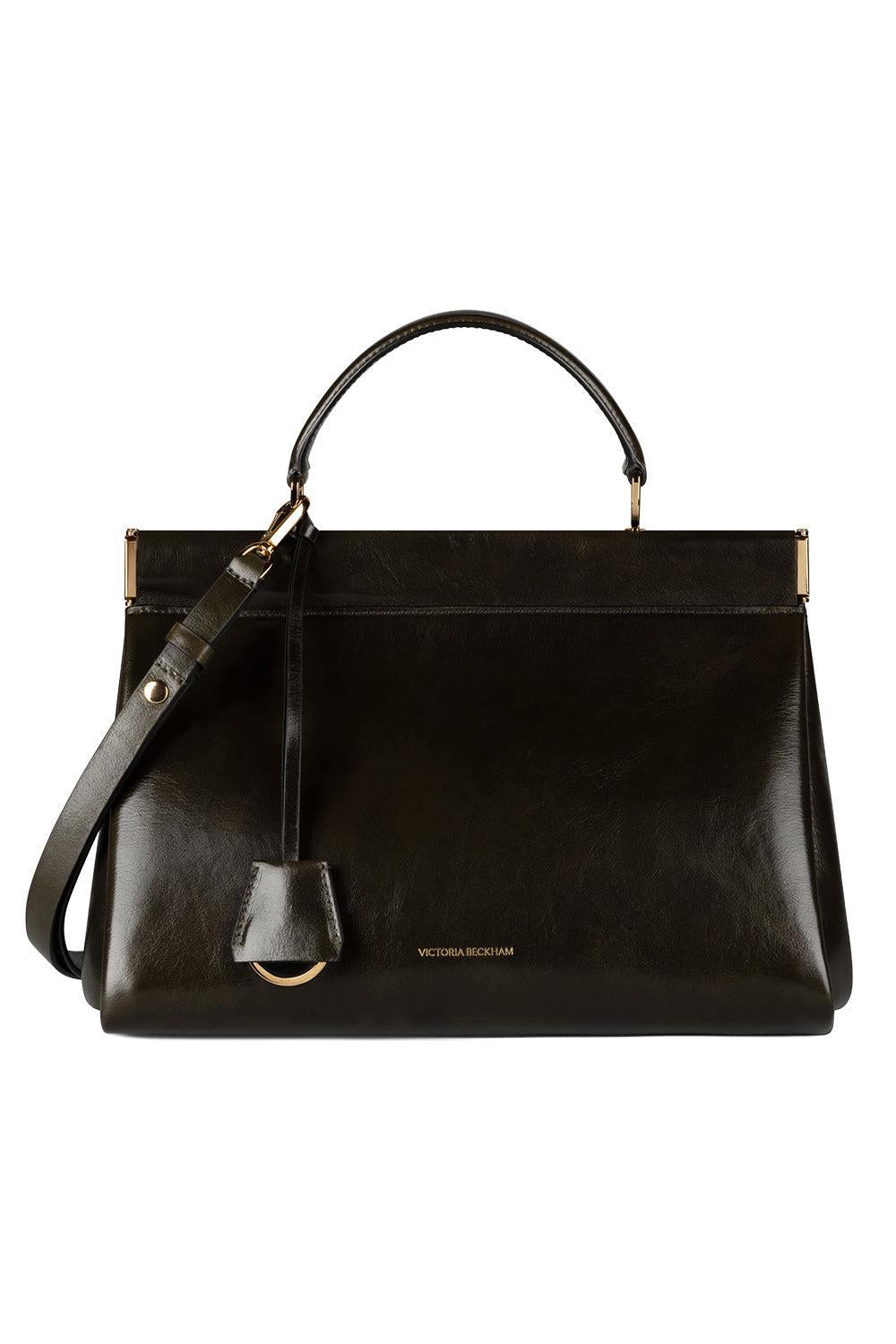Sloane Frame Bag - Dark Olive-GREEN-HANDBAGTOP HANDLE-VICTORIA BECKHAM