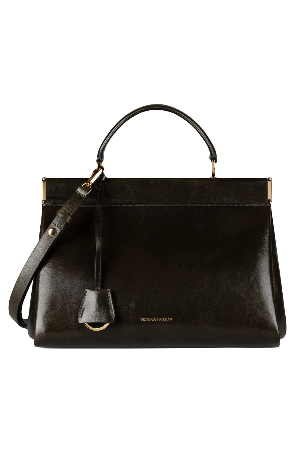 Sloane Frame Bag - Dark Olive-GREEN-HANDBAGTOP HANDLE-VICTORIA BECKHAM