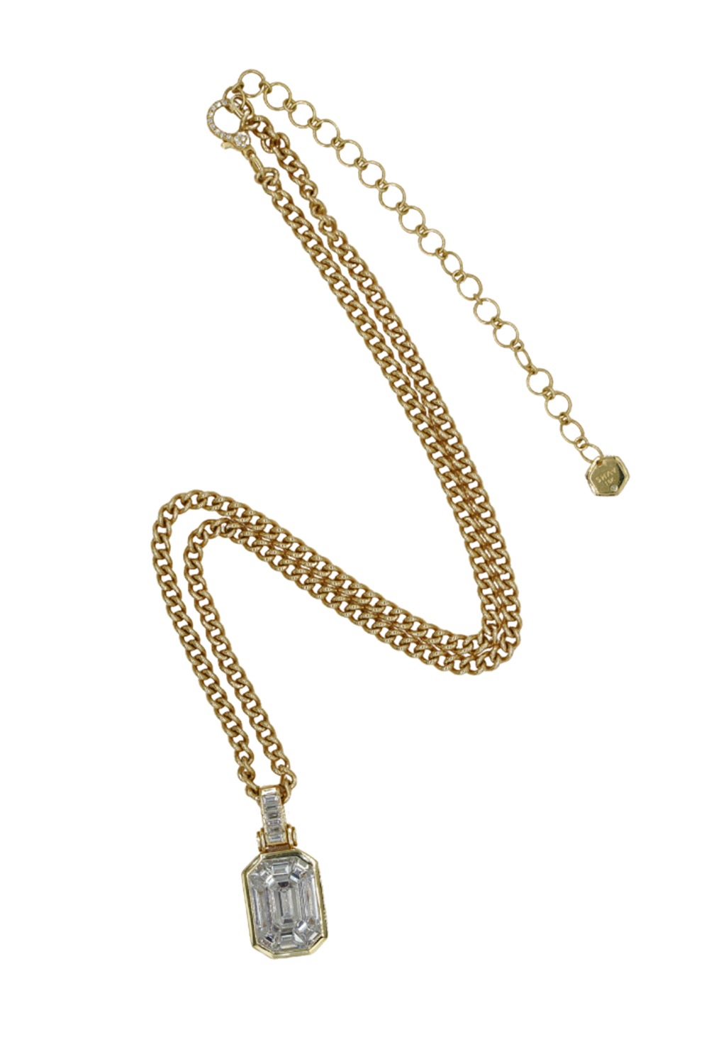 Diamond Illusion Large Pendant Necklace-YELLOW GOLD-22-JEWELRYFINE JEWELNECKLACE O-SHAY JEWELRY