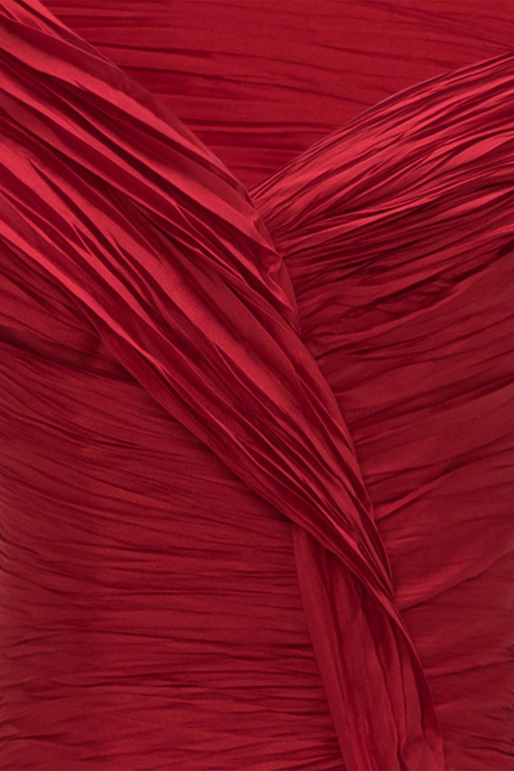 Twist Mermaid Gown-RED-36-CLOTHINGDRESSGOWN-MARMAR HALIM