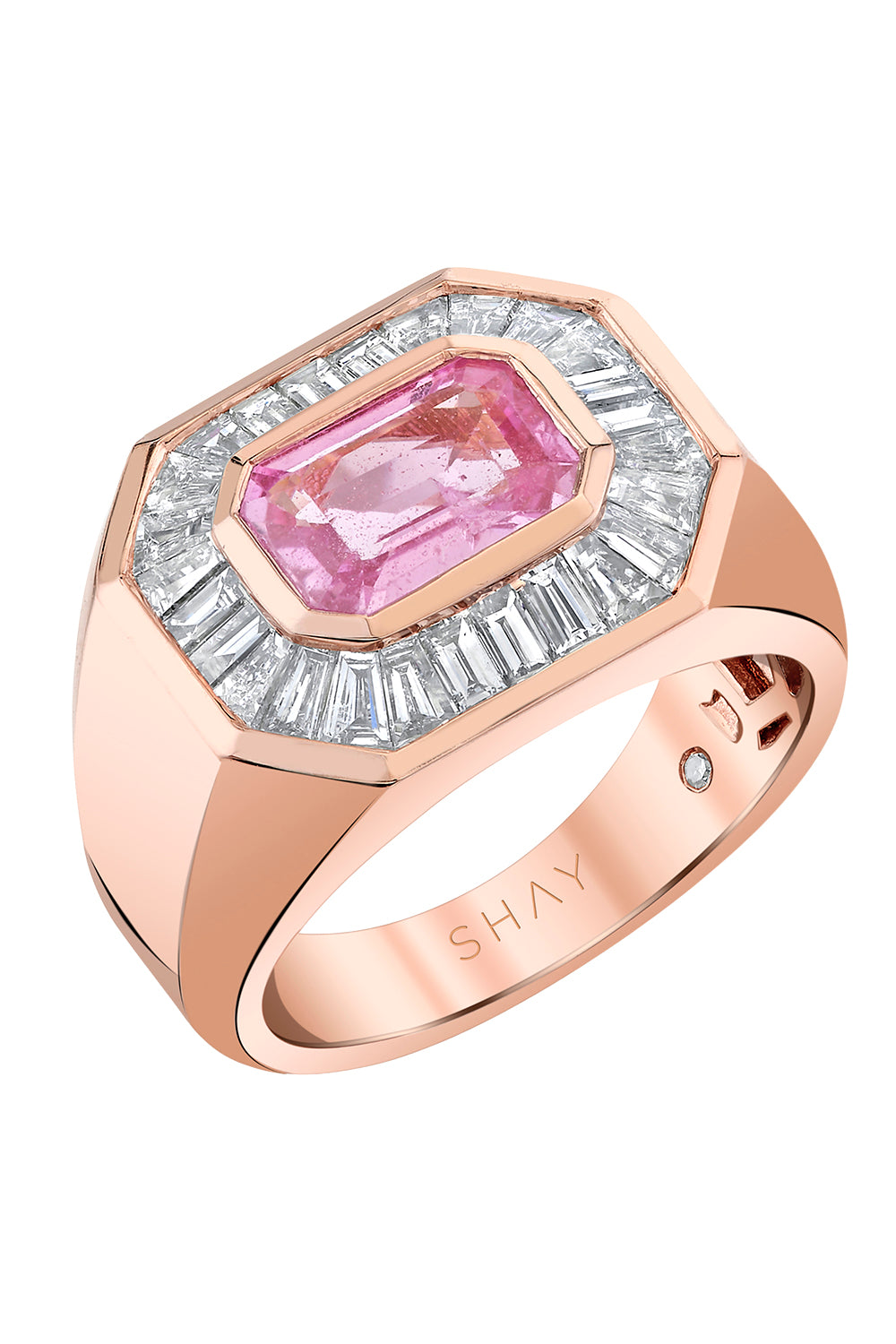 Pink Sapphire Diamond Champion Ring