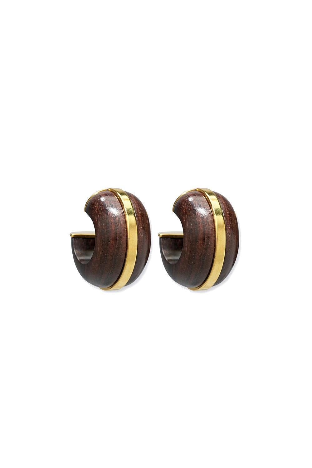 Halo Hoop Earrings-BROWN-JEWELRYBOUTIQUEEARRING-LIZZIE FORTUNATO