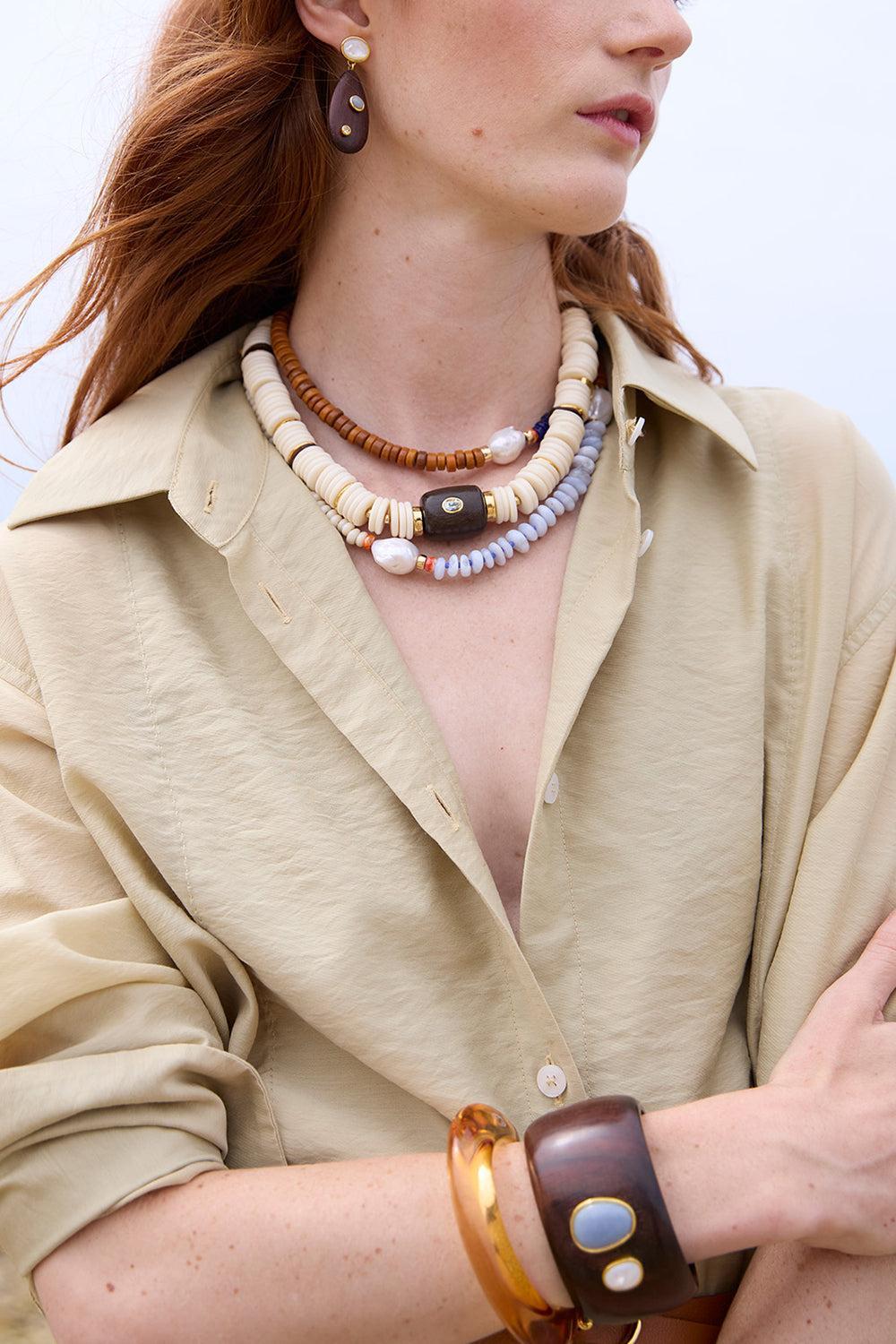 Tamarind Drop Earrings-BROWN-JEWELRYBOUTIQUEEARRING-LIZZIE FORTUNATO