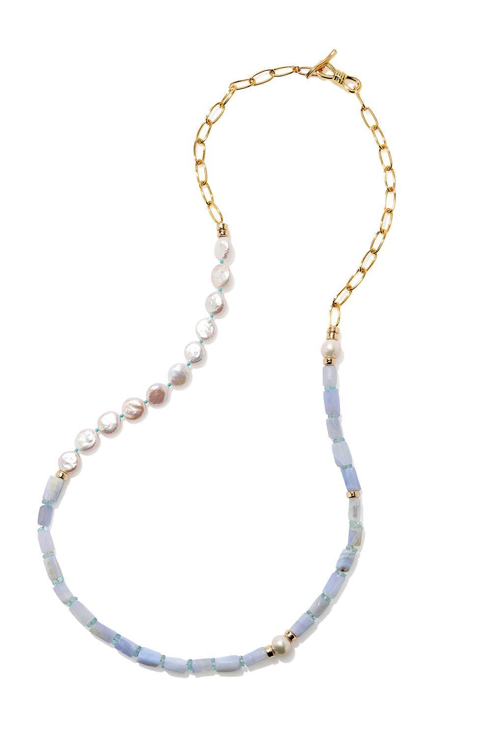 Blue Lace Porto Covo Necklace-BLUE-JEWELRYBOUTIQUENECKLACE O-LIZZIE FORTUNATO