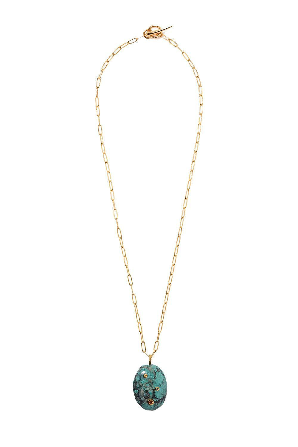 Manami Pendant Necklace-TURQ-JEWELRYBOUTIQUENECKLACE O-LIZZIE FORTUNATO