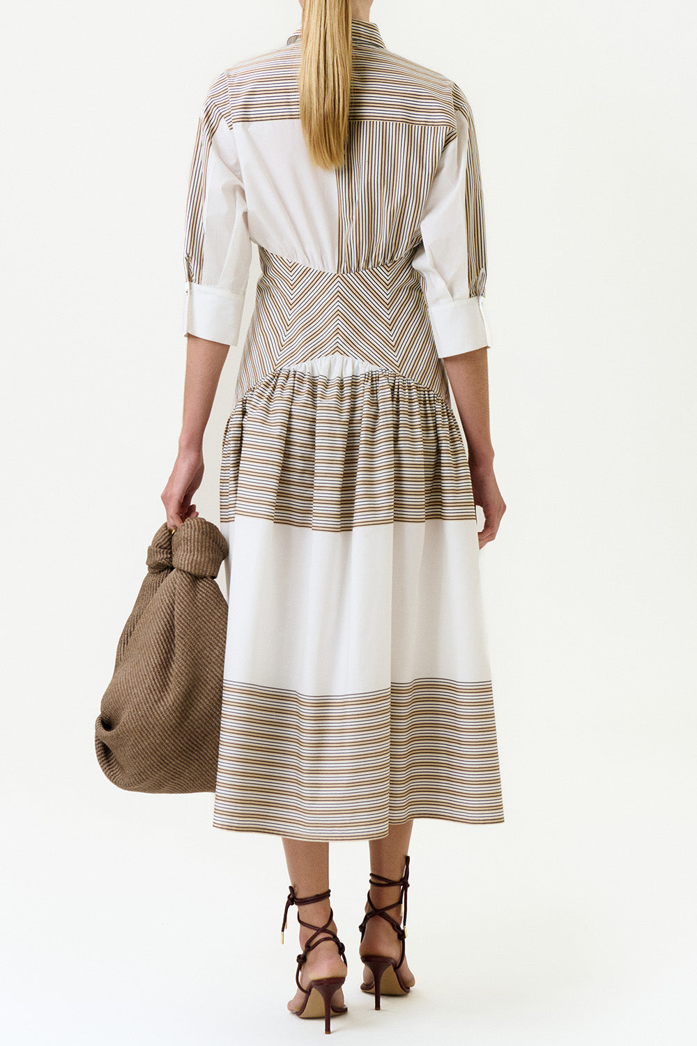 Indy Dress - White Black Stripes