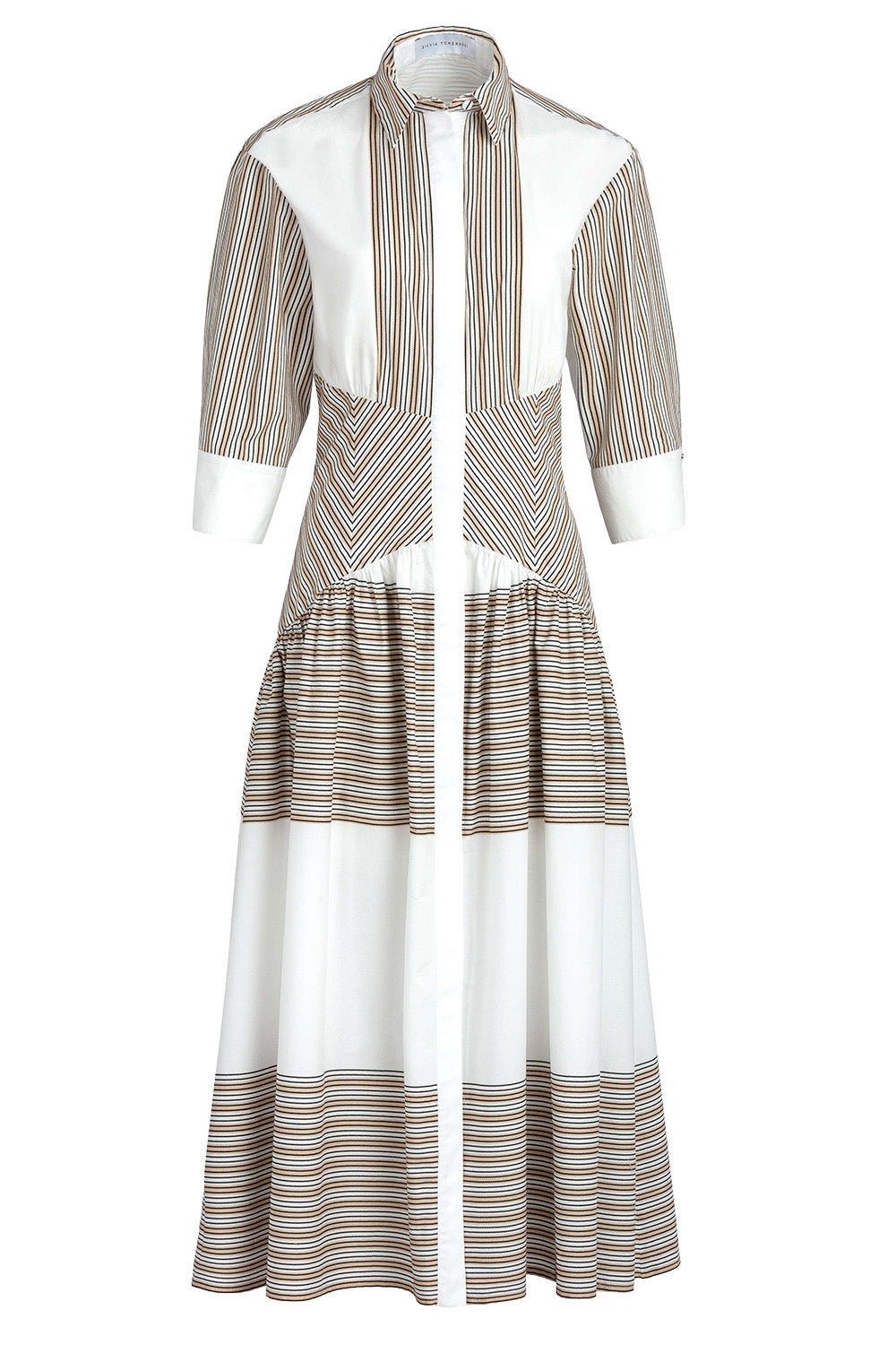 Indy Dress - White Black Stripes