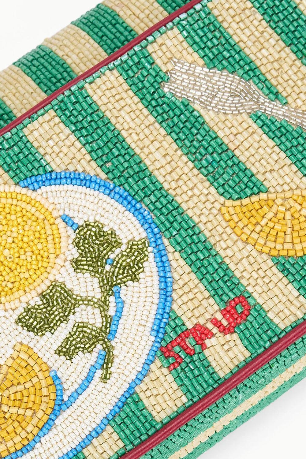 Tommy Beaded Bag - Summer Lobster-NOVELTY-HANDBAGTOP HANDLE-STAUD