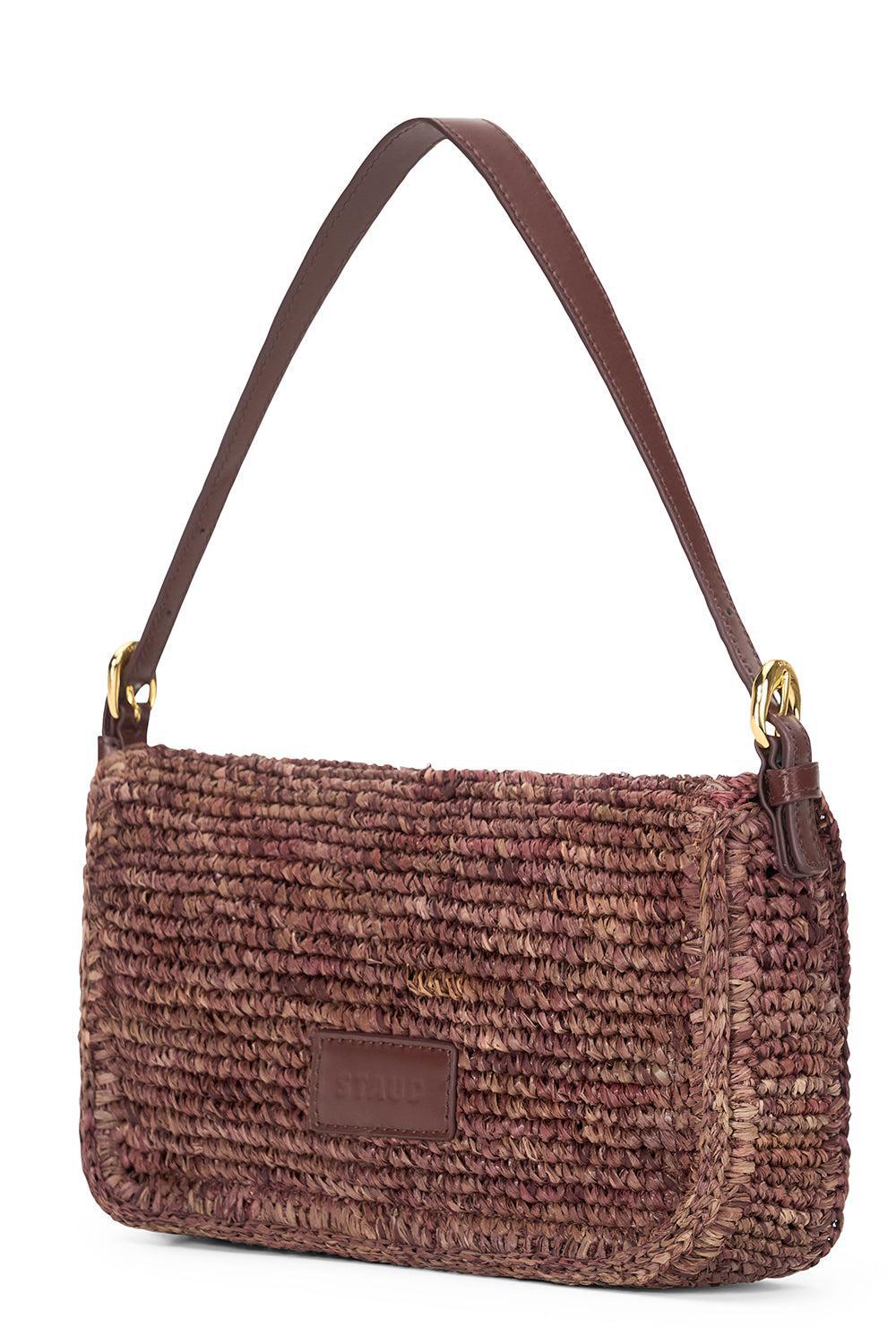 HARLOW SHOULDER BAG - MAHOGANY-MAHOGANY-O/S-HANDBAGSHOULDER-STAUD
