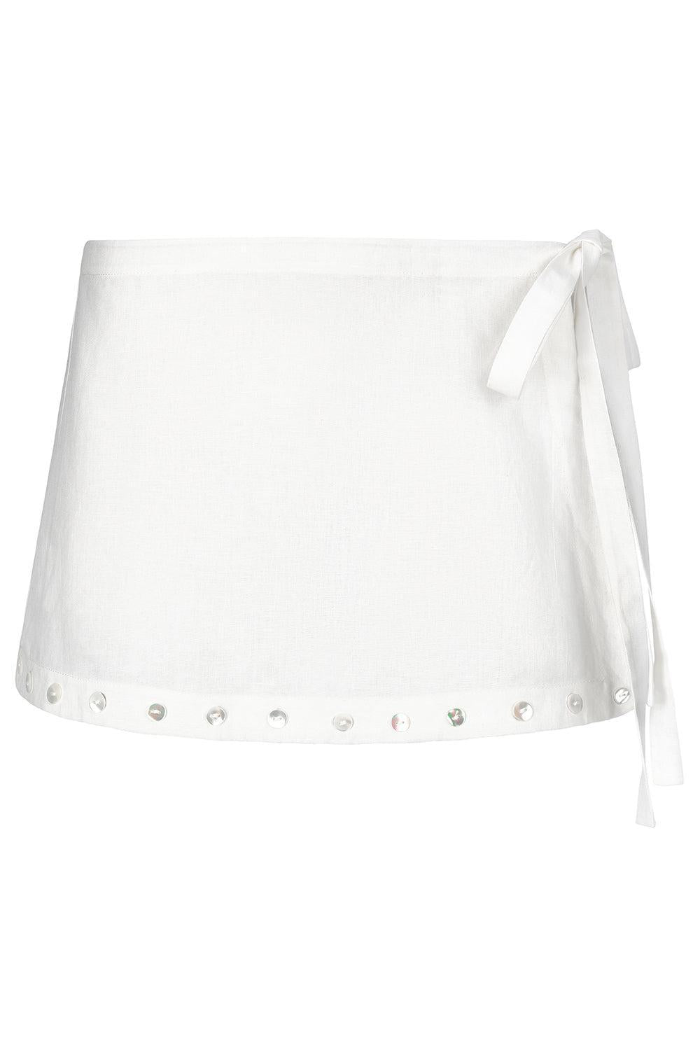 Zandra Linen Skirt-IVORY-M/L-CLOTHINGSKIRTMINI-STAUD