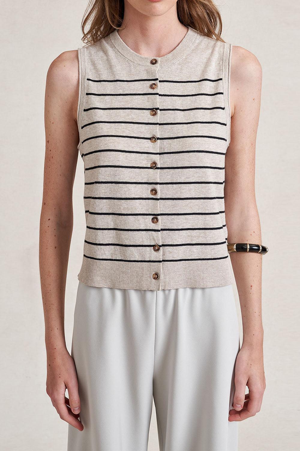 Lee Striped Vest-STRIPE-XS-CLOTHINGTOPTANK-LA LIGNE