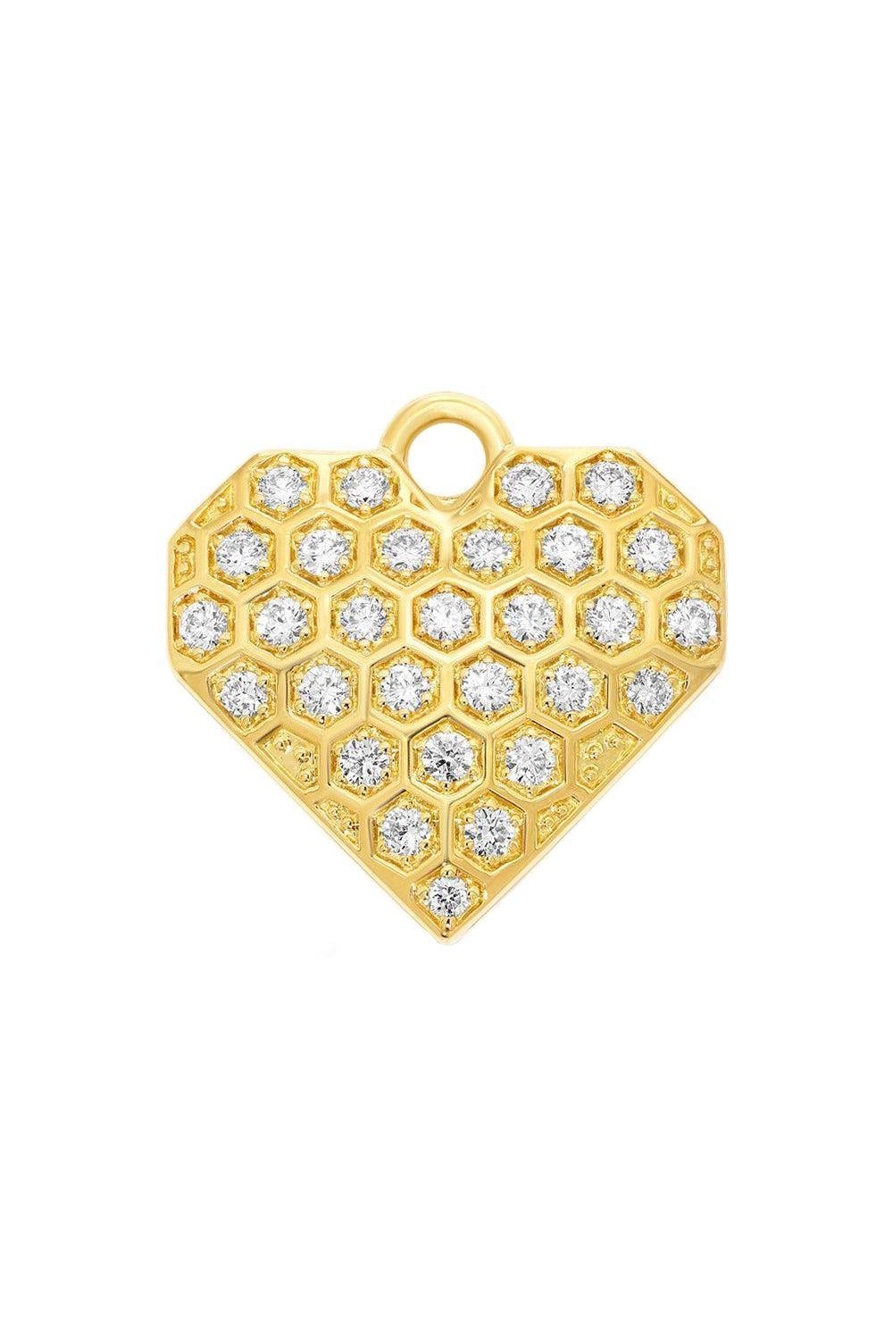 Diamond Heart Charm-YELLOW GOLD-JEWELRYFINE JEWELPENDANT-SARA WEINSTOCK
