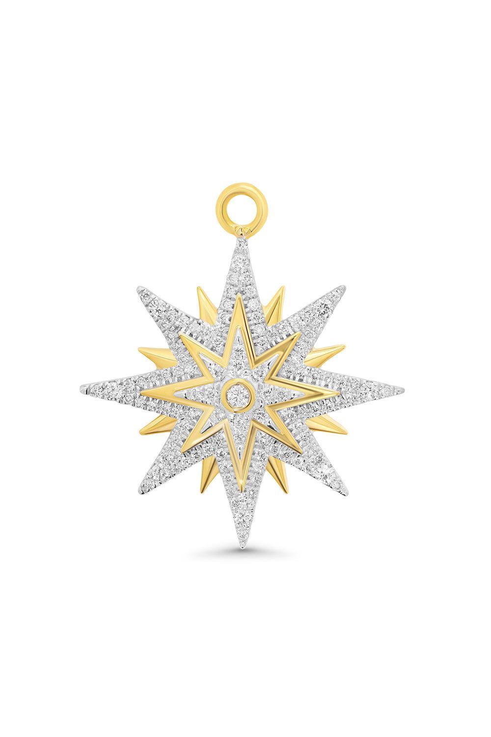 Diamond Sunburst Charm-YELLOW GOLD-JEWELRYFINE JEWELPENDANT-SARA WEINSTOCK