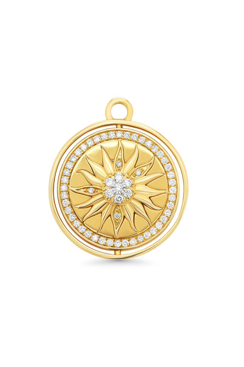Diamond Sun And Moon Charm-YELLOW GOLD-JEWELRYFINE JEWELPENDANT-SARA WEINSTOCK
