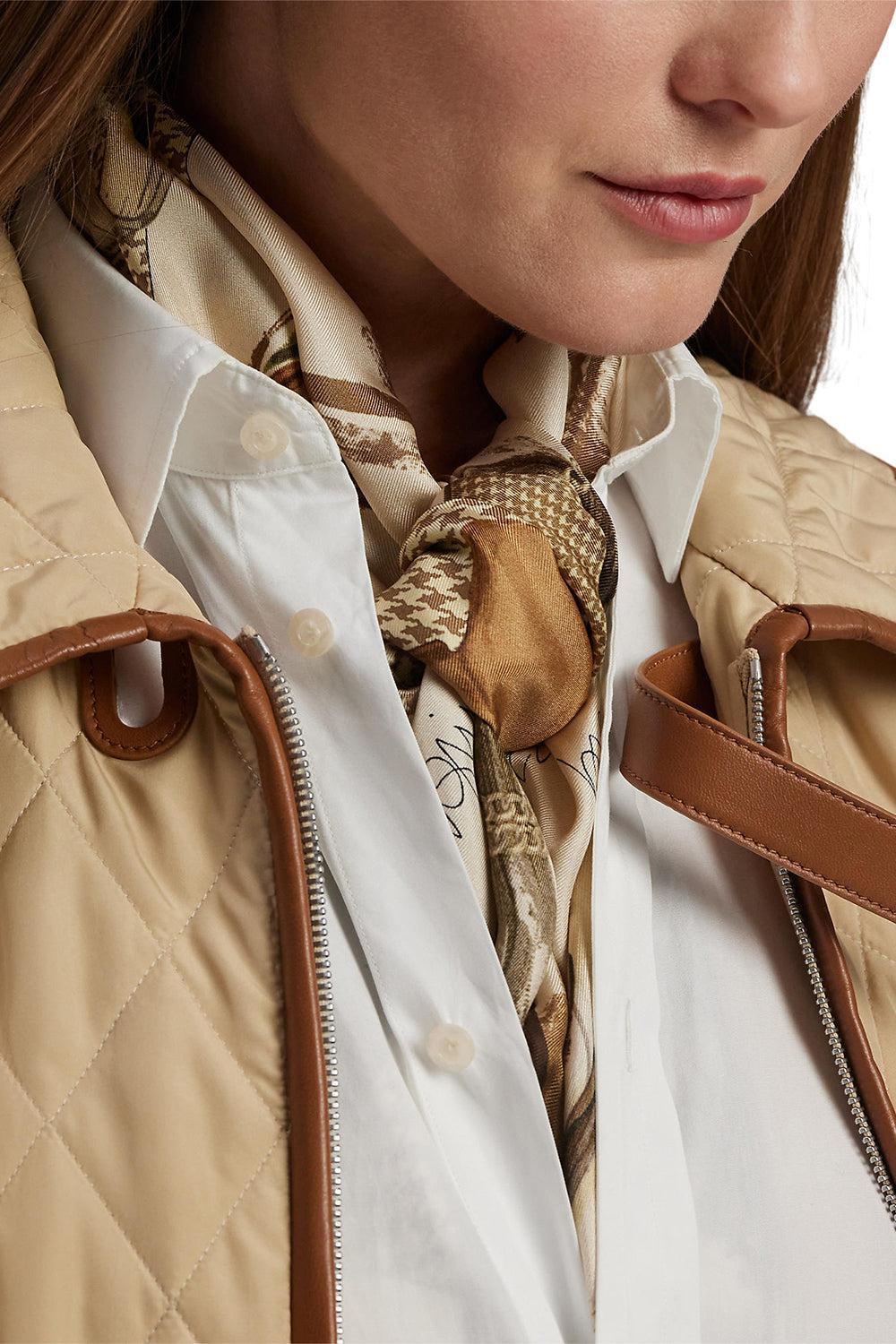 Diary-Print Diamond Scarf-TAN MLTI-O/S-ACCESSORIESCARVES-RALPH LAUREN WOMENSWEAR