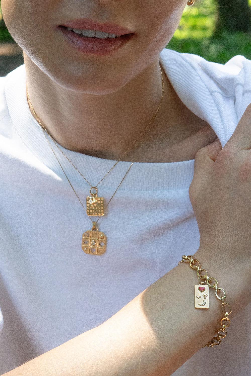 Diamond She Is Fierce Necklace-YELLOW GOLD-JEWELRYFINE JEWELNECKLACE O-MONICA RICH KOSANN