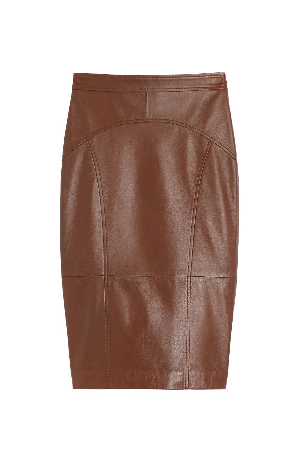 Taiga Skirt-BROWN-4-CLOTHINGSKIRTMIDI-MAX MARA