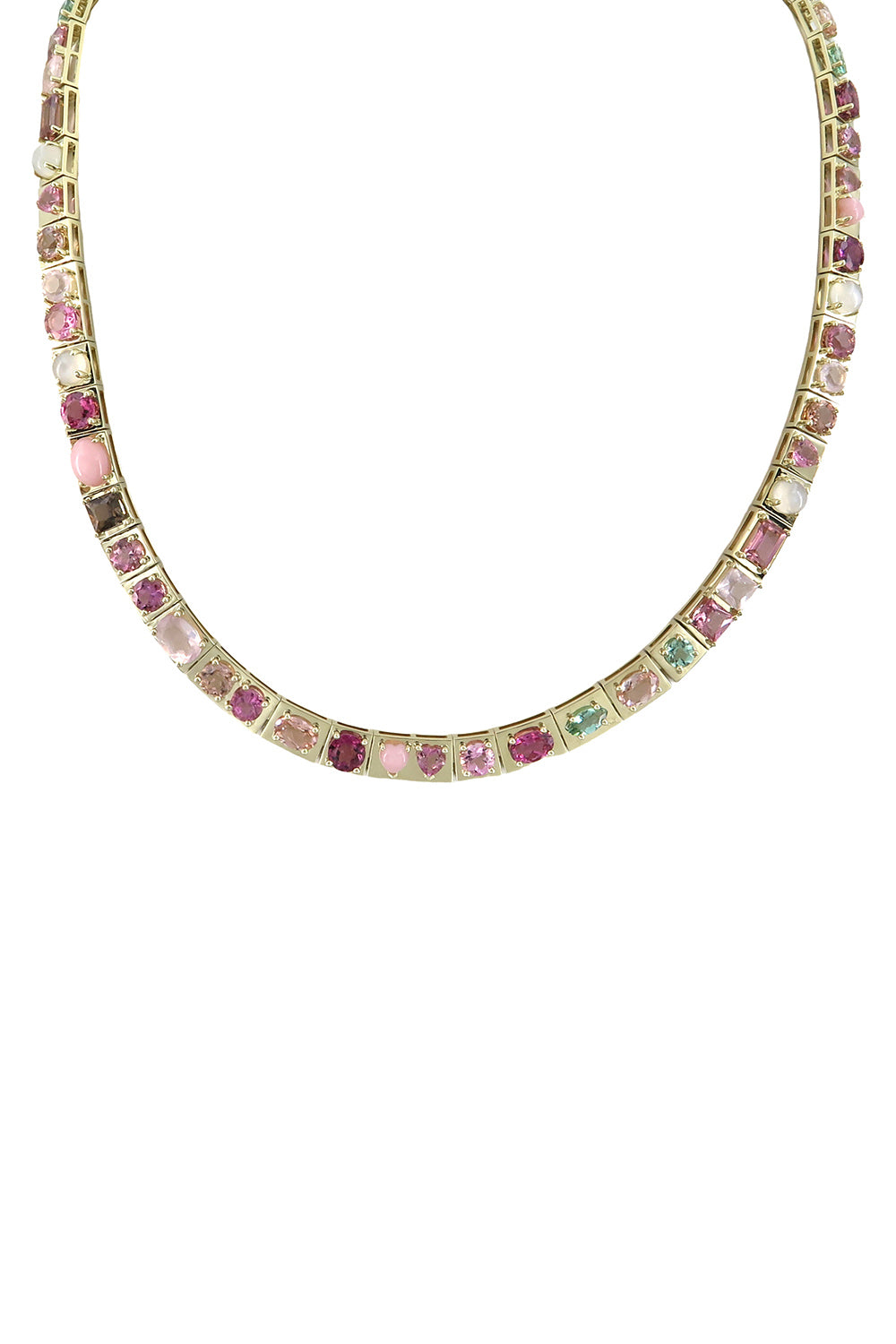 Pink Multistone Leggo Necklace