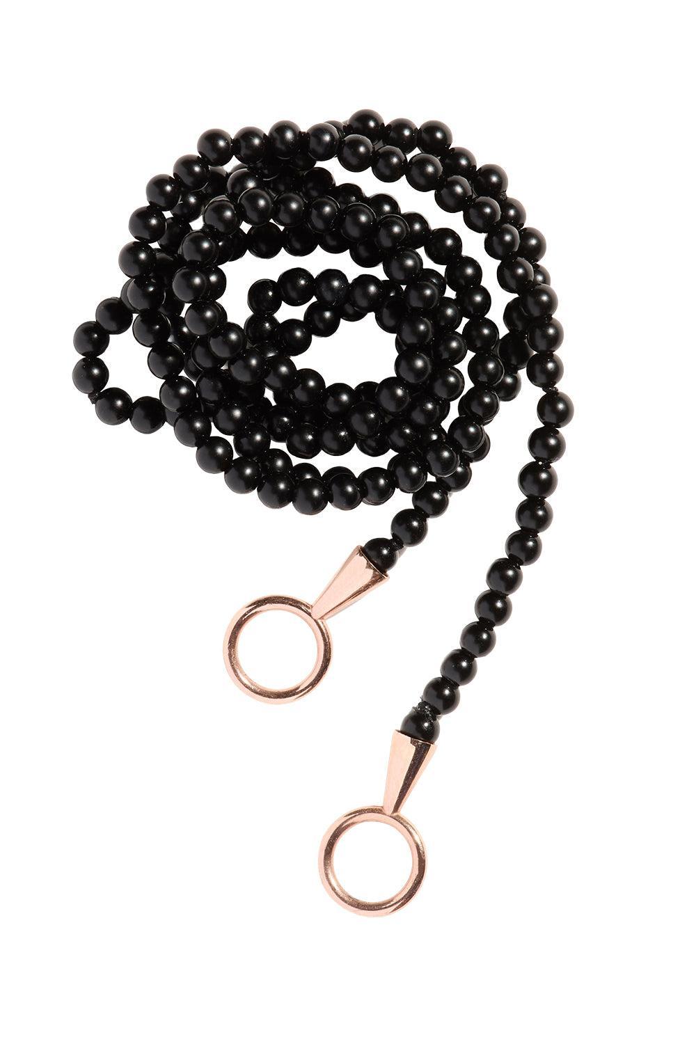 Black Agate Strand Necklace - 16in-ROSE GOLD-16-JEWELRYFINE JEWELNECKLACE O-MARLA AARON