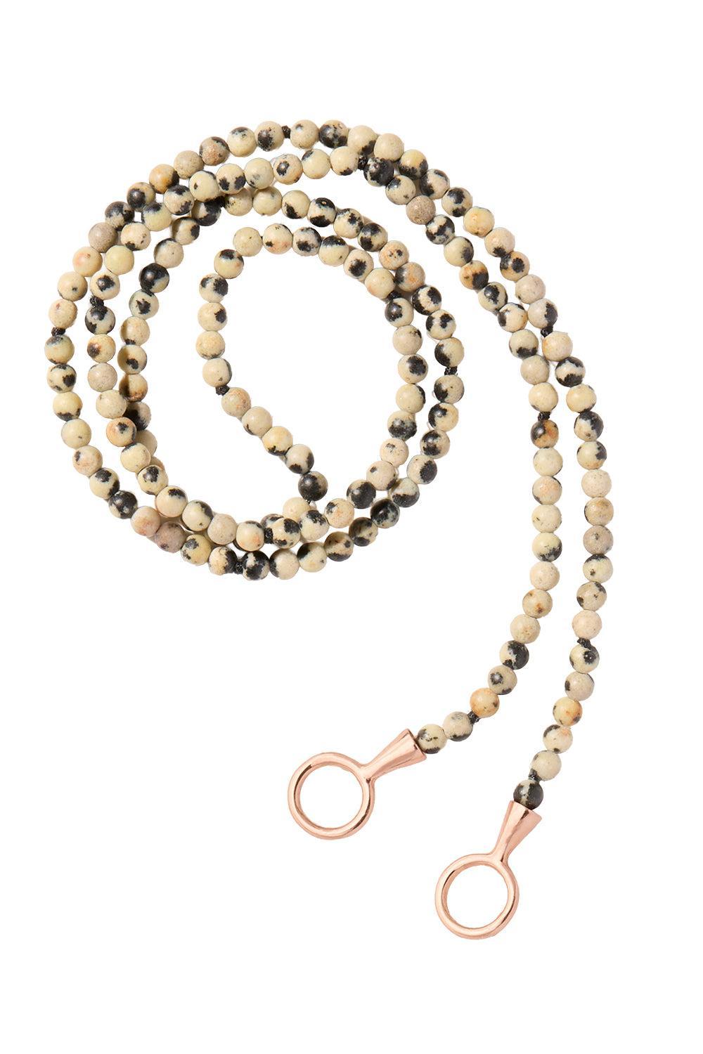 Dalmation Jasper Srand Necklace-ROSE GOLD-18-JEWELRYFINE JEWELNECKLACE O-MARLA AARON