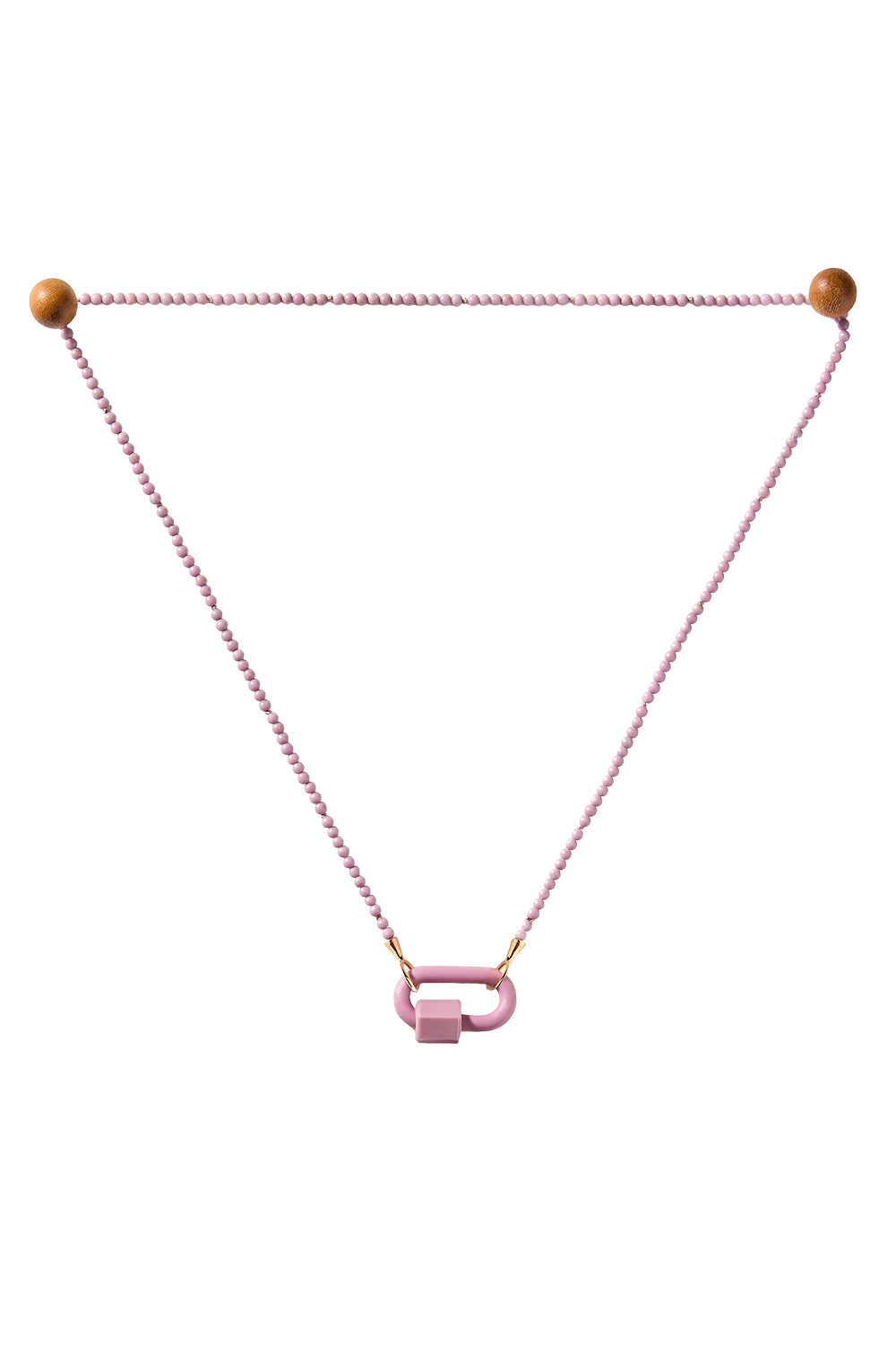 Phosphosiderite Tone on Stone Rubber Lock Necklace