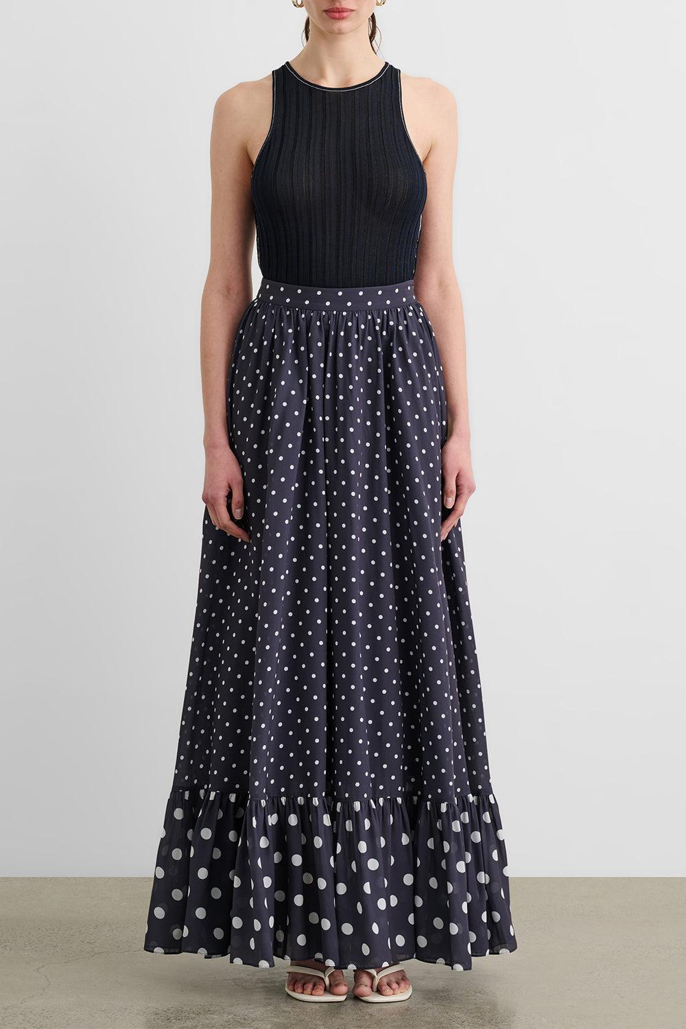 Goldie Maxi Skirt-POLKADOT-2-CLOTHINGSKIRTMAXI-TOCCIN