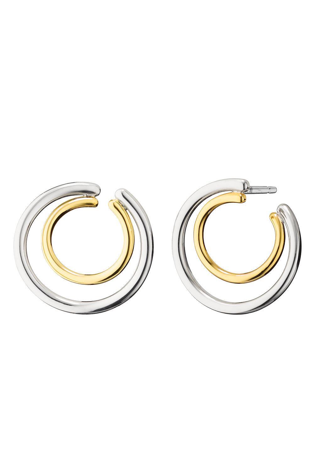 Mixed Metal Large Double Galaxy Wrap Hoop Earrings-SILVER-JEWELRYFINE JEWELEARRING-MONICA RICH KOSANN