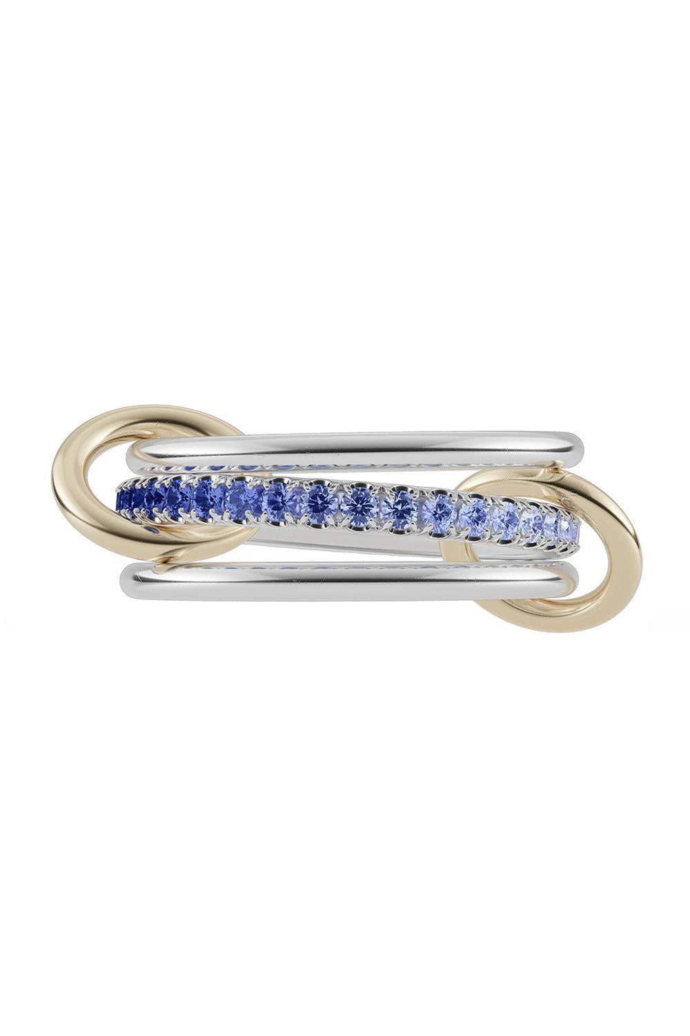 Tigris SG Blue Three Link Ring-SILVER-6.5-JEWELRYFINE JEWELRING-SPINELLI KILCOLLIN